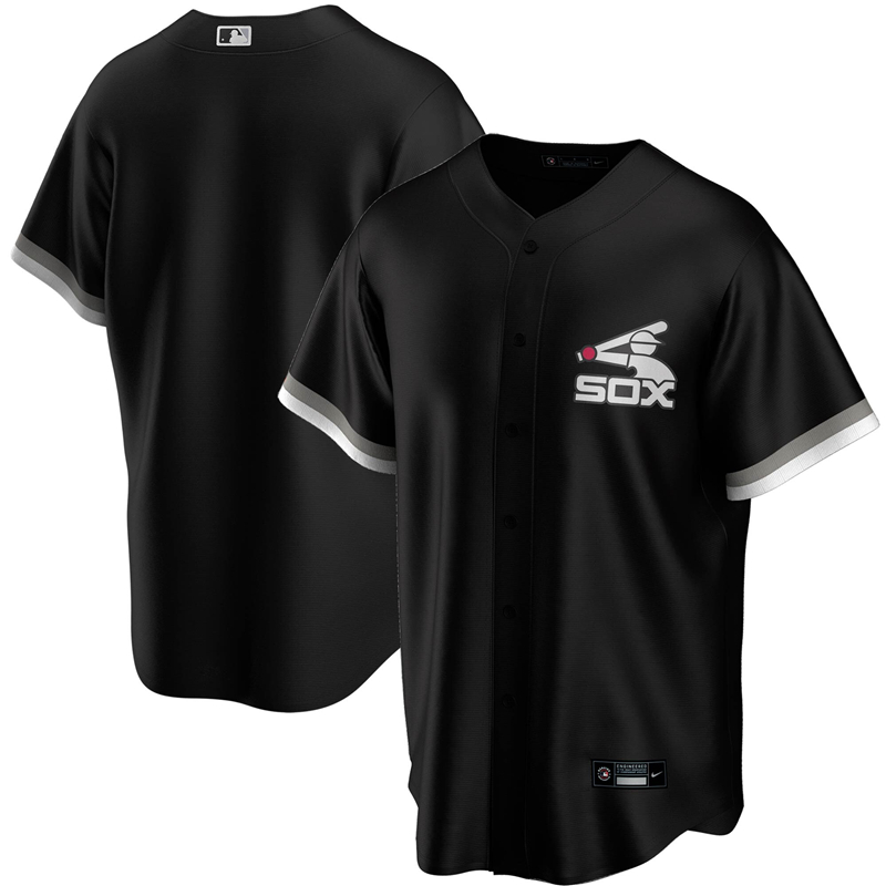 2020 MLB Men Chicago White Sox Nike Black 2020 Spring Training Replica Team Jersey 1